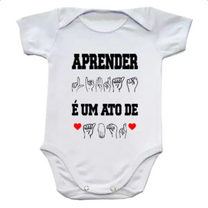 Body infantil Aprender libra ato de amor