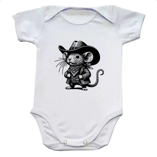 Body infantil Rato cowboy grafite arte