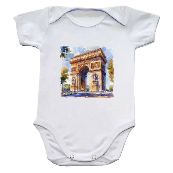 Body infantil Arco do triunfo watercolor