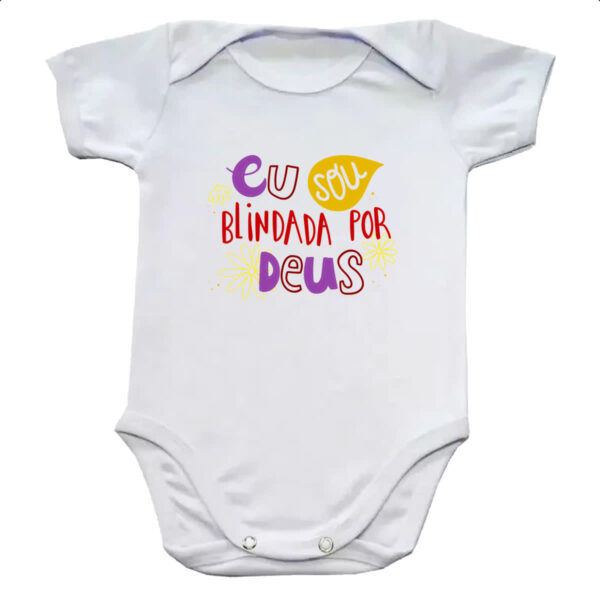Body infantil Religioso eu sou blindada por Deus