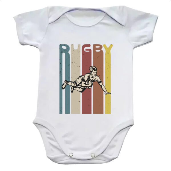 Body infantil Rugby retro vintage