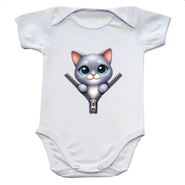 Body infantil Russian Blue no ziper