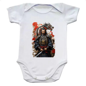 Body infantil Samurai Japones Dragao Milenar