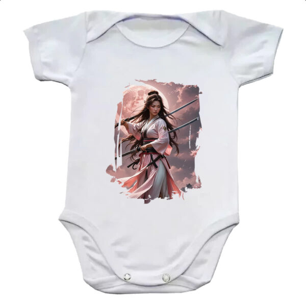 Body infantil Samurai girl sunset rosa