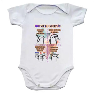 Body infantil Signo Amo ser de Escorpiao