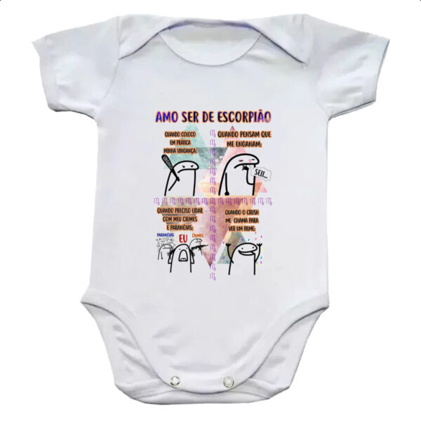 Body infantil Signo Amo ser de Escorpiao
