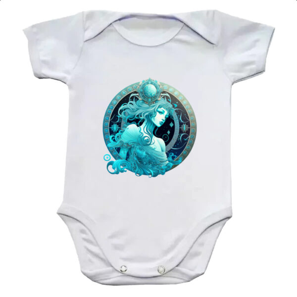 Body infantil Signo de Aquario placa de luxo