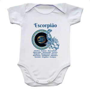 Body infantil Signo de Escorpiao adjetivos