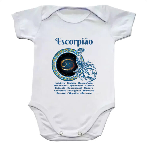 Body infantil Signo de Escorpiao adjetivos