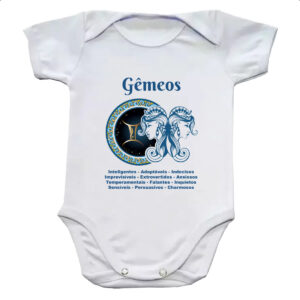 Body infantil Signo de Gemeos adjetivos