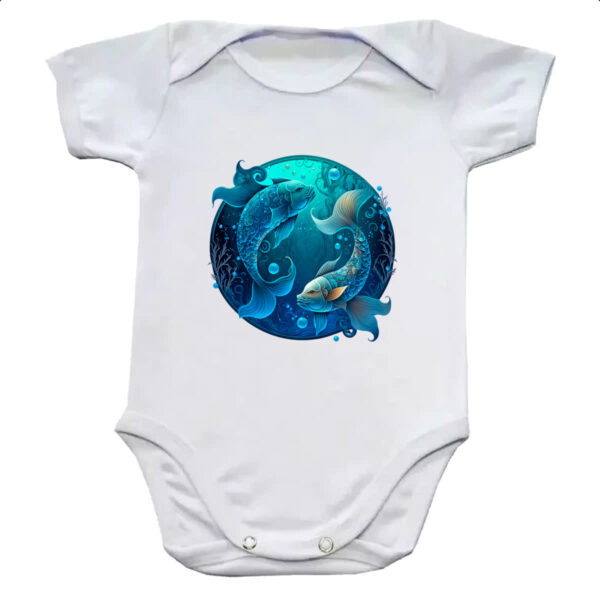 Body infantil Signo de peixes logo de luxo