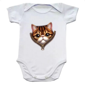 Body infantil Scotish Fold no ziper