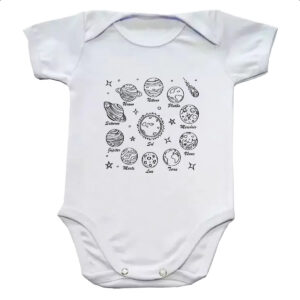 Body infantil Sistema solar desenho de caneta