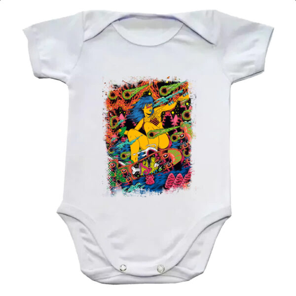 Body infantil Skatista psicodelico