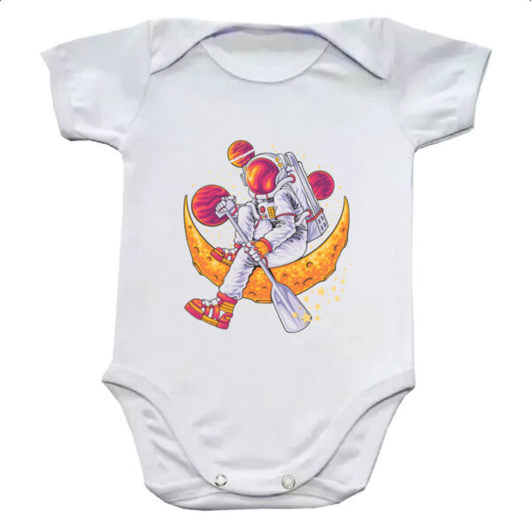 Body infantil Astronauta remando na lua