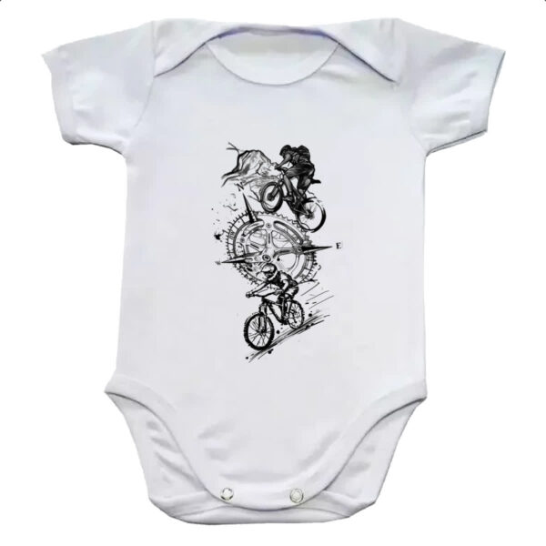 Body infantil Bicicros espirito de aventura grafite