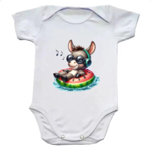 Body infantil Burro na boia