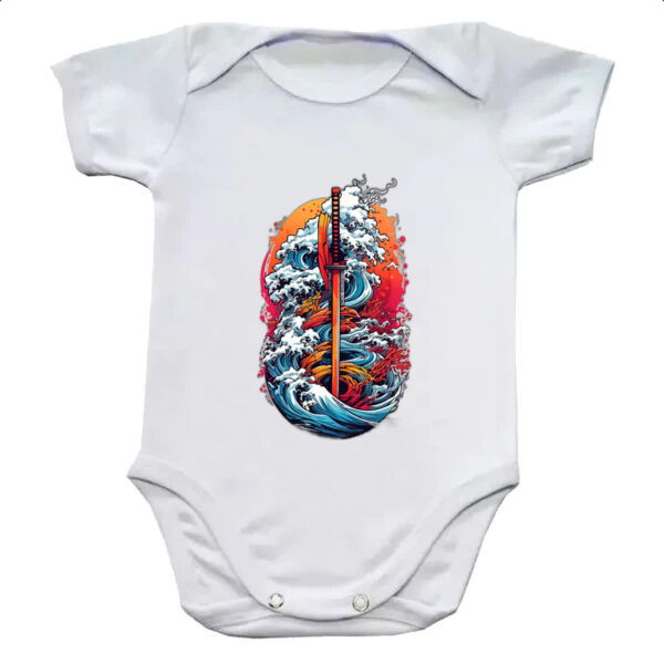 Body infantil Katana colorful japao artwork