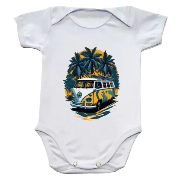Body infantil Kombi Amarela Sunset