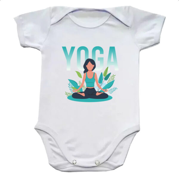Body infantil Yoga meditacao plantas verdes