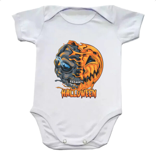 Body infantil Halloween Pumpkin Mascara rasgada