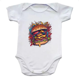 Body infantil Hamburguer exagerado splash