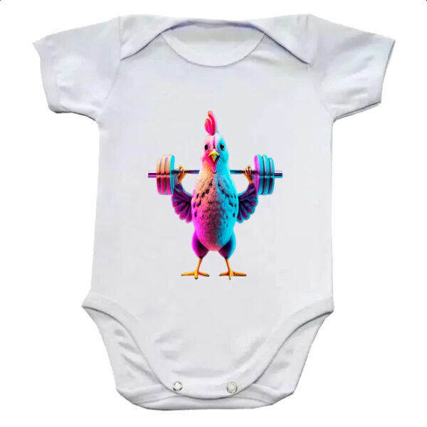 Body infantil Academia frango musculacao