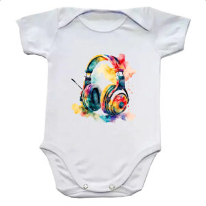 Body infantil Headphone watercolor