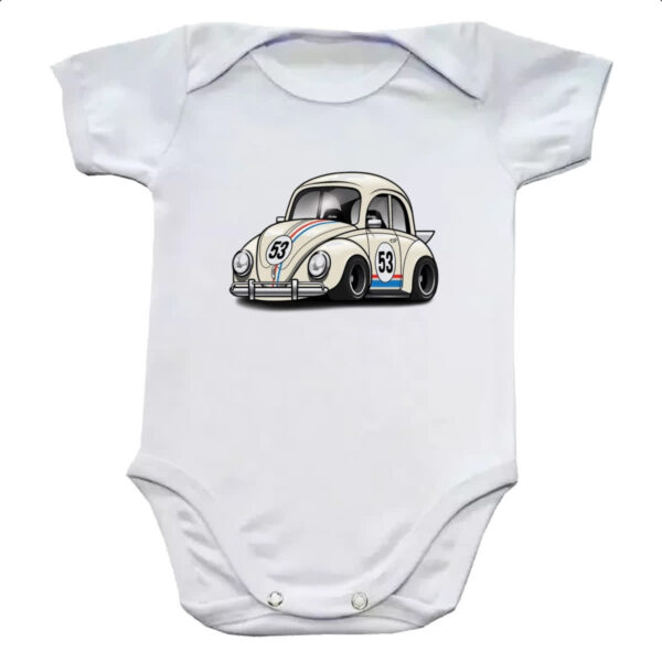 Body infantil Herbie 53 fusca falasse turbo