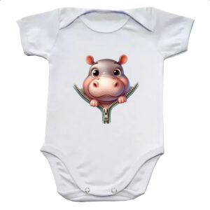 Body infantil Hipopotamo no ziper