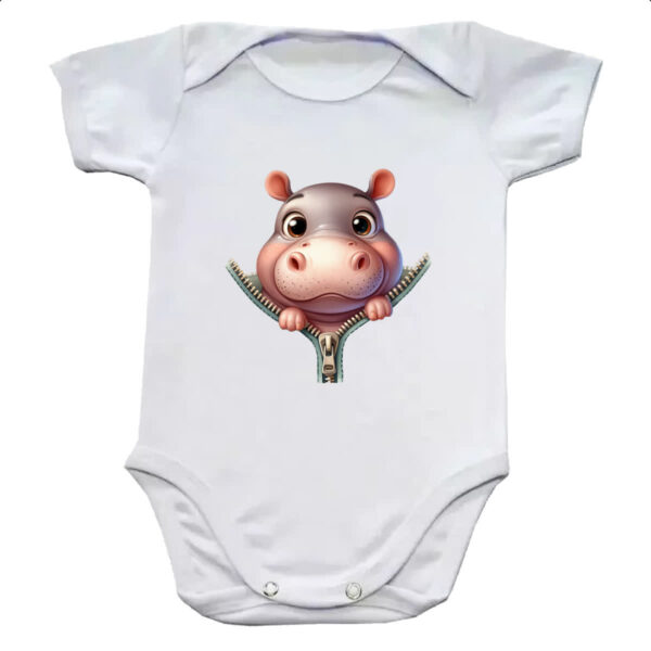 Body infantil Hipopotamo no ziper