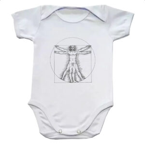 Body infantil Homem Vitruviano da Vinci