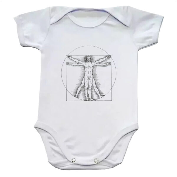 Body infantil Homem Vitruviano da Vinci