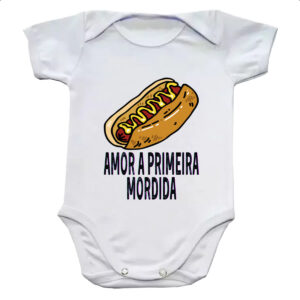 Body infantil Hotdog amor a primeira mordida