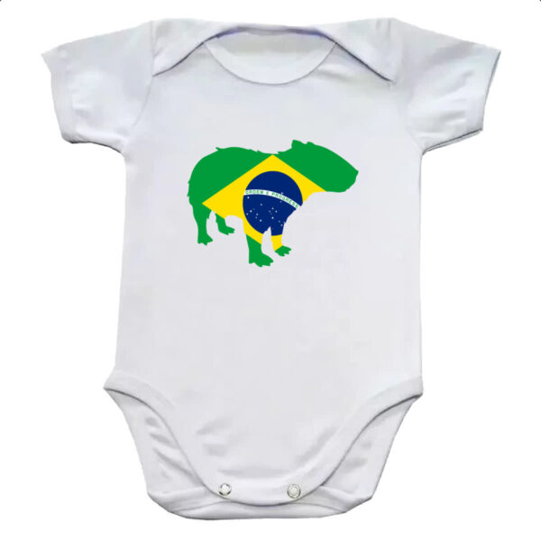 Body infantil Capivara Fauna Brasileira