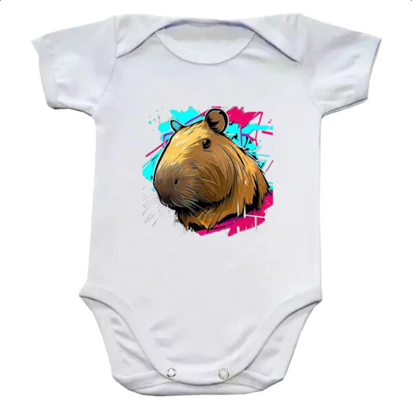 Body infantil Capivara grafite