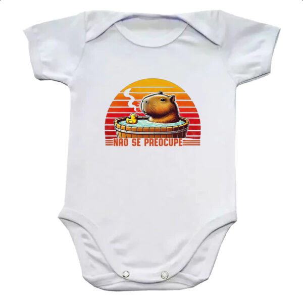 Body infantil Capivara nao se preocupe