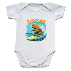 Body infantil Capivara surfs up