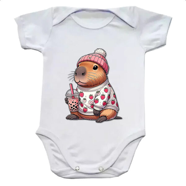 Body infantil Capivara tomando milk shake