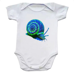 Body infantil Caramujo blue florescente