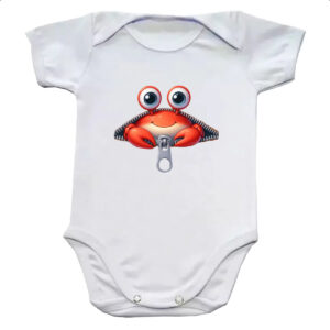 Body infantil Caranguejo no ziper