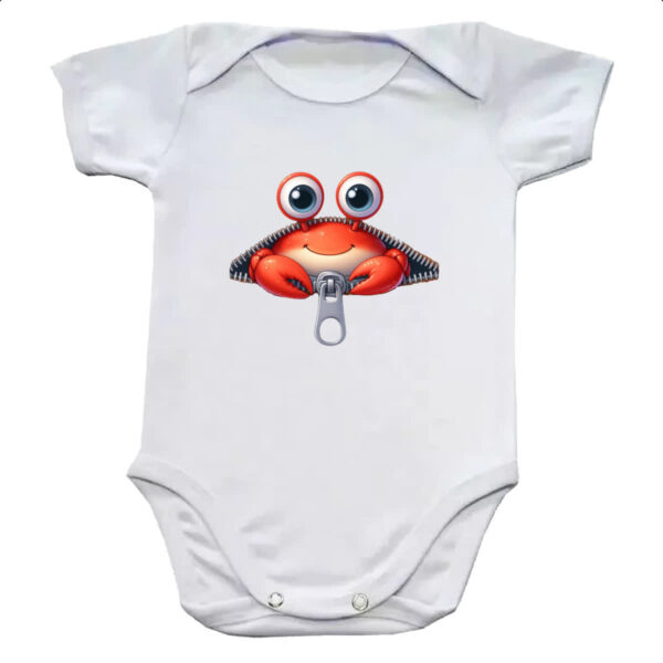 Body infantil Caranguejo no ziper