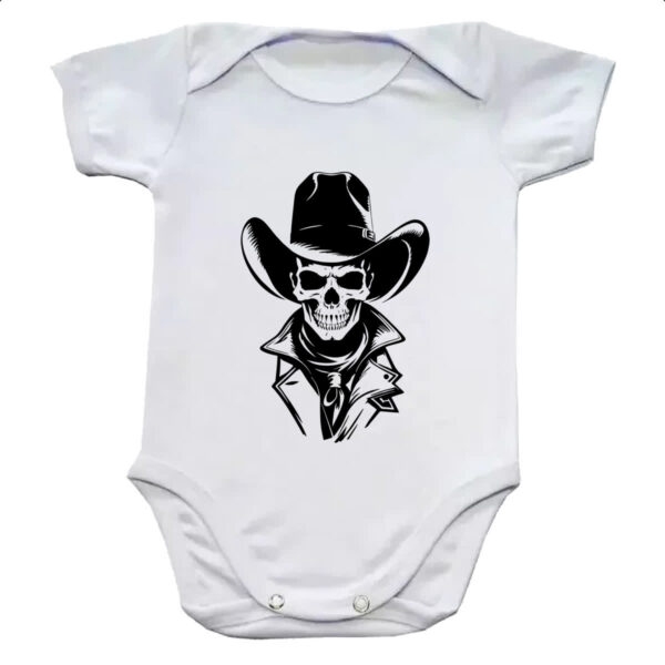 Body infantil Caveira Cowboy Face