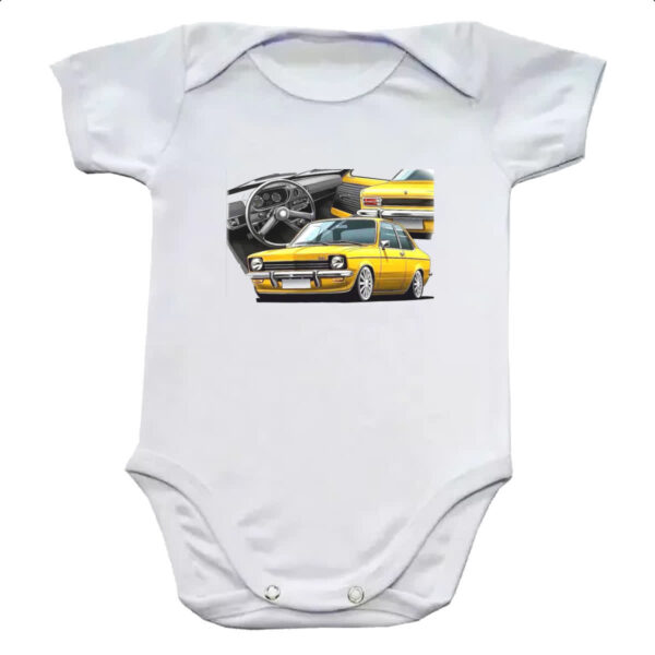 Body infantil Chevette primeira geracao amarelo