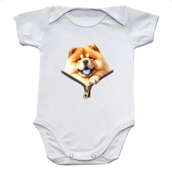 Body infantil Chow Chow no Ziper