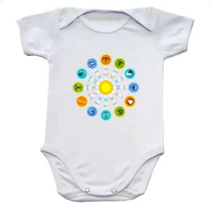 Body infantil Circulo do Zodiaco Signos