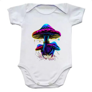 Body infantil Cogumelos neon