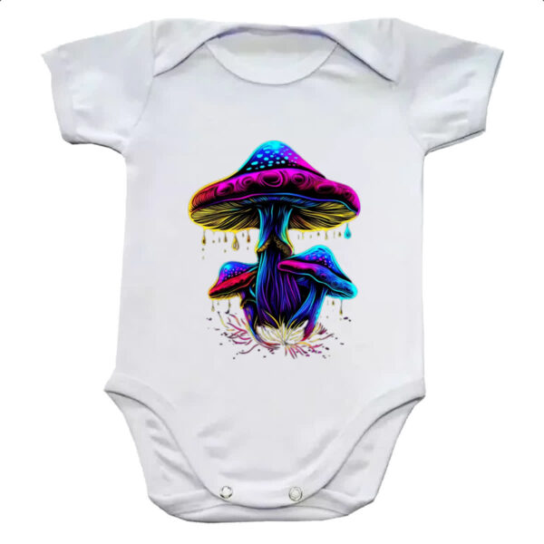 Body infantil Cogumelos neon