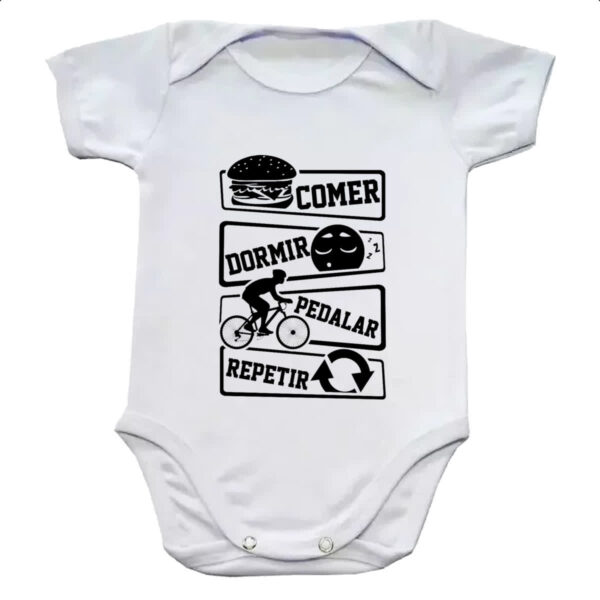 Body infantil Comer Dormir Pedalar Repetir
