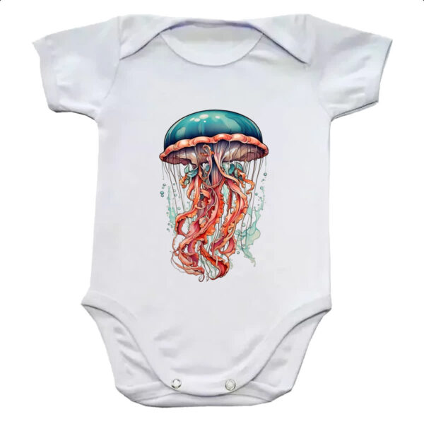 Body infantil Agua-viva tatuagem estilo old school